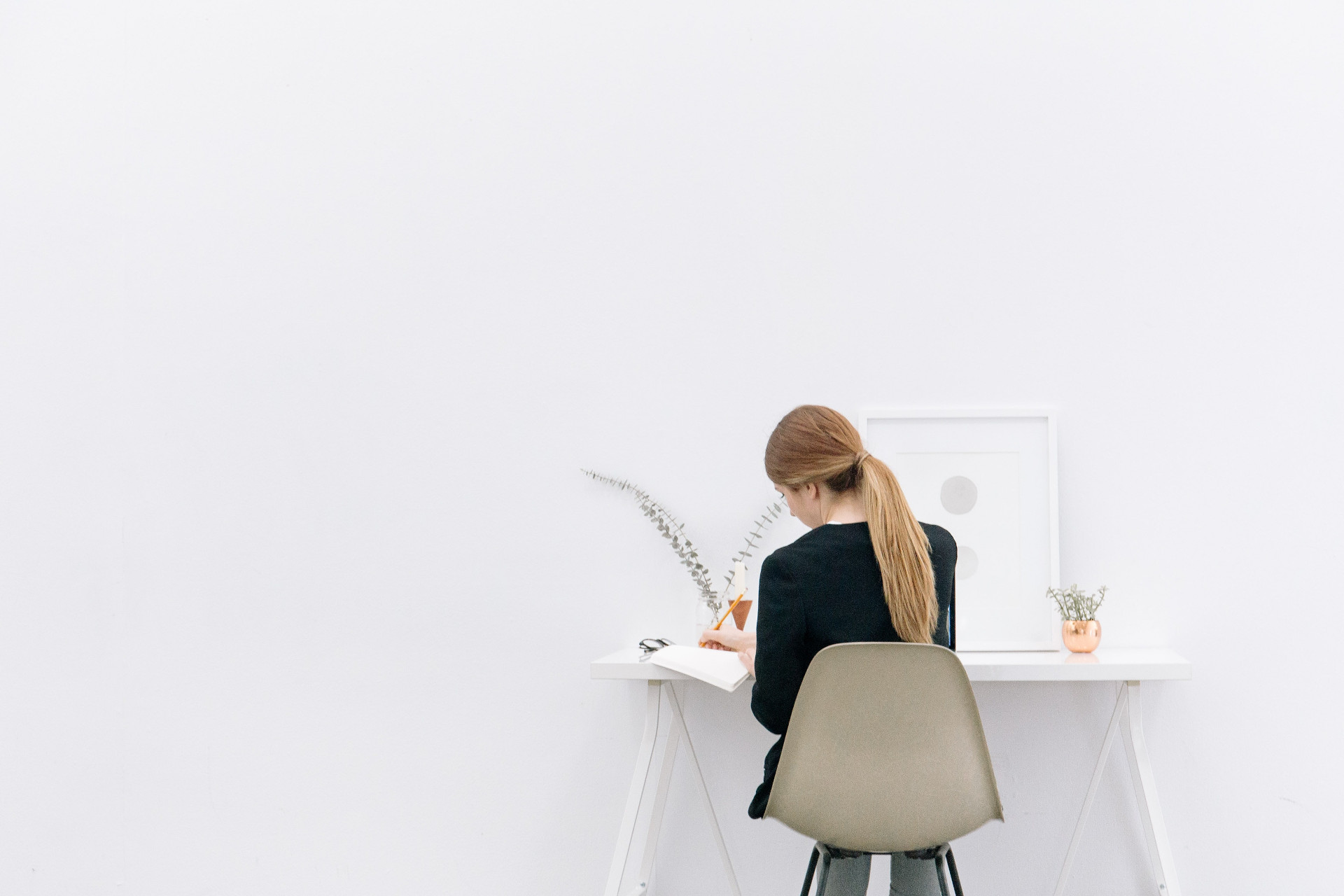 Woman working at desk